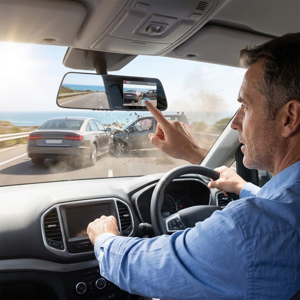 Hoco - Rearview Mirror Driving Recorder (DV4) ©