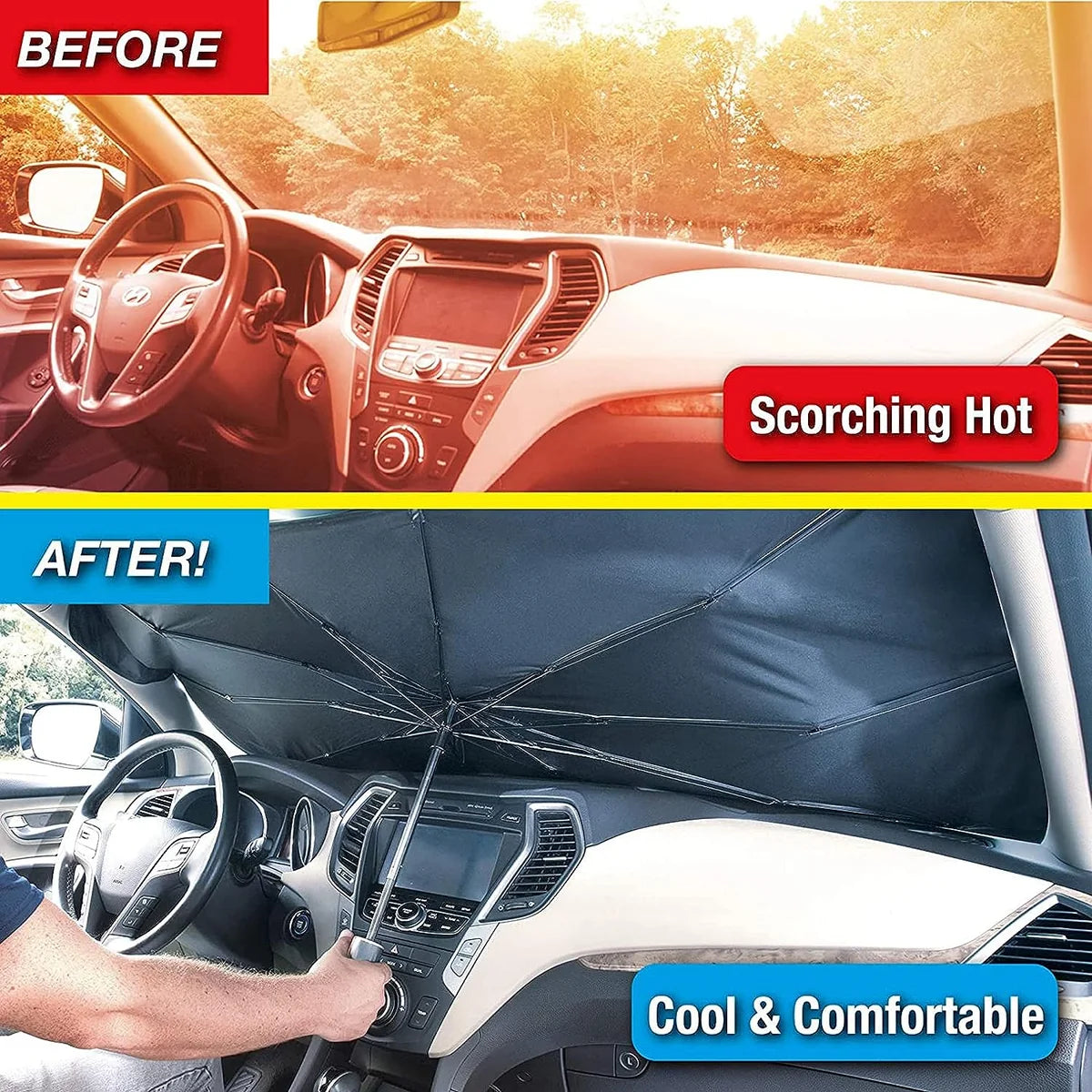 Premium Car Sunshade for Hot Weather