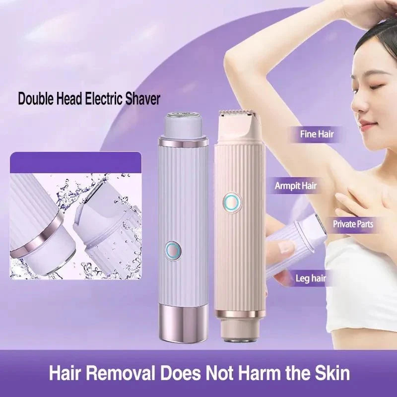 Dual-Head Precision Electric Shaver – Portable & Rechargeable Compact Groomer
