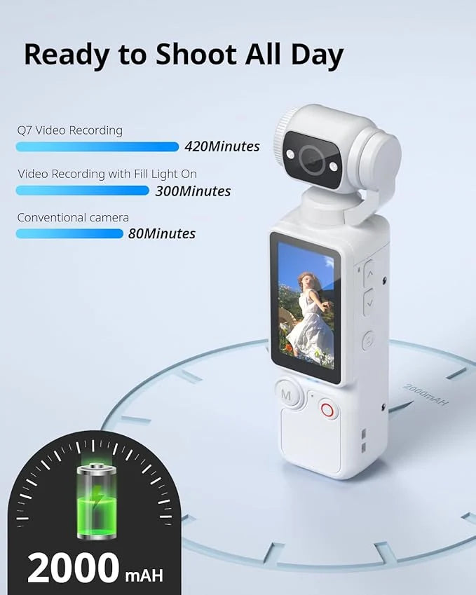 OZCT 4K Pocket Gimbal Camera – Ultra HD Smooth Video & Vlogging Creator Kit
